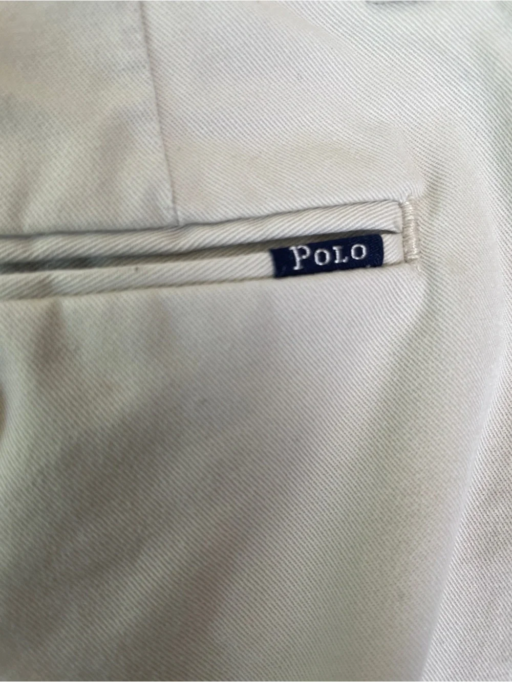 Polo by Ralph Lauren Men's Stone Khaki Flat Front Chino Shorts Size 31